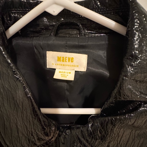 Maeve by Anthropologie Faux Leather Crop Jacket. Excellent condition. FAST Ship - Picture 4 of 8